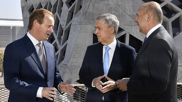 Los gobernadores Bordet (Entre Ríos), Schiaretti (Córdoba) y Perotti (Santa Fe)