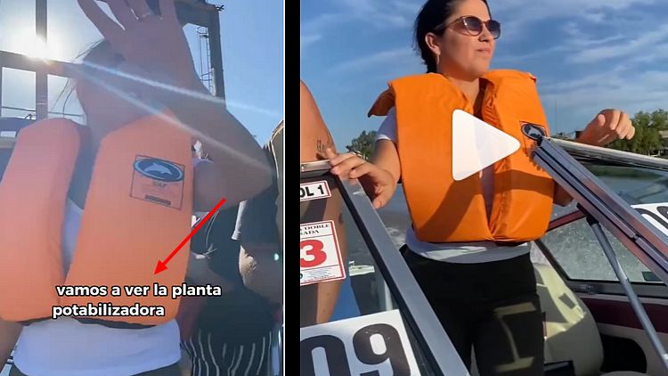 La diputada Ayelén Acosta, en pleno rodaje del spot de campaña. 