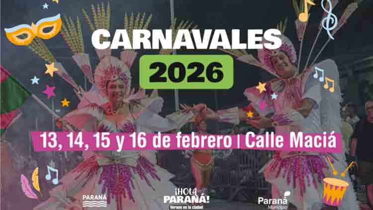 Paraná vivirá este fin de semana los Carnavales 2026: color, música y tradición popular 